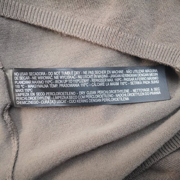 Zara Knit Ladies Size Large Lightweight Taupe Button Front Cardigan - Picture 5 of 14